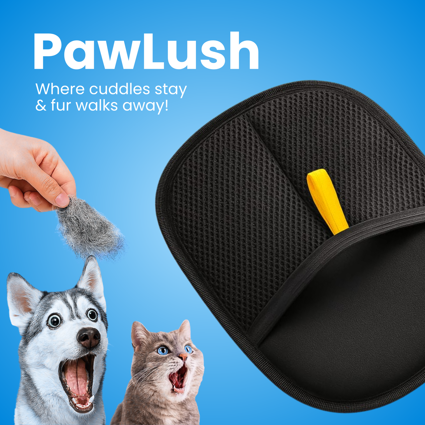 PawLush™ – Remove Pet Hair in Seconds Without Sticky Rollers or Mess