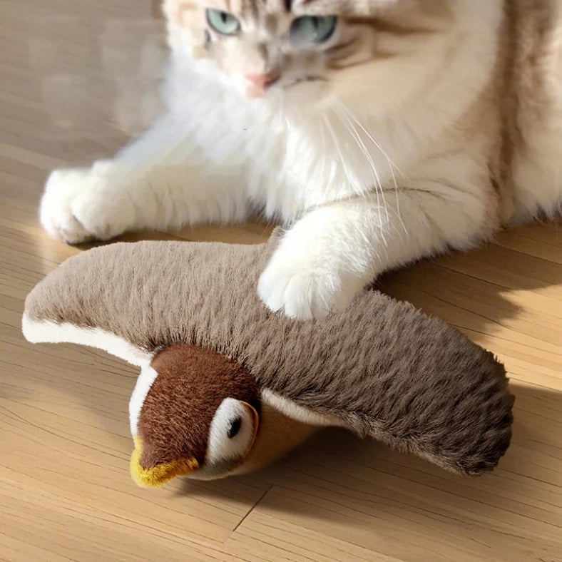 FlappyPaws - Cute Sparrow Flapping Bird Cat Toy